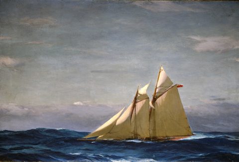 The Schooner Yacht America by John Fraser — large framed print