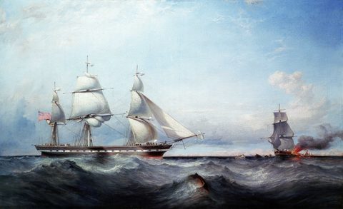 The Ship Roxburgh Castle by James Harris — large framed print