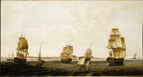 Ships off Dover by Francis Holman — large framed print