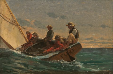 The Flirt by Winslow Homer — large framed print