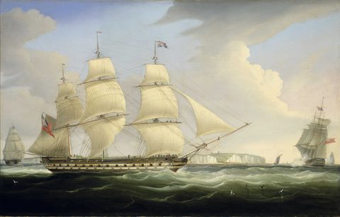The East Indiaman Atlas by William John Huggins — large framed print