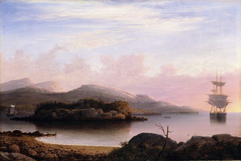 Off Mount Desert Island by Fitz Henry Lane — large framed print