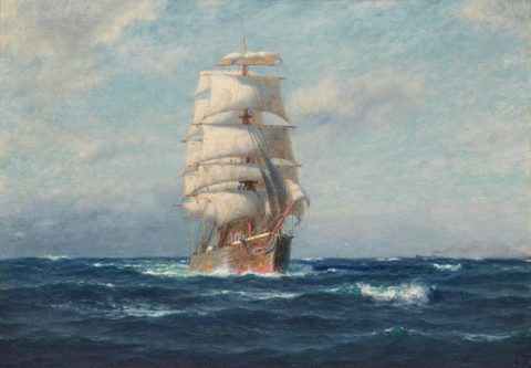 Under Sail by William Edward Norton — large framed print