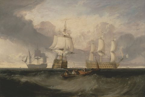 The Victory Returning from Trafalgar by J. M. W. Turner — large framed print