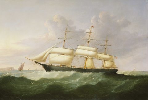 The Ship Palestine by Samuel Walters — large framed print