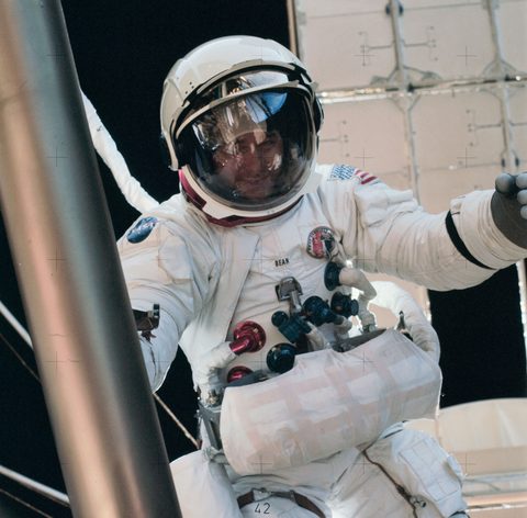 Alan Bean at the Skylab telescope mount by NASA — large framed print