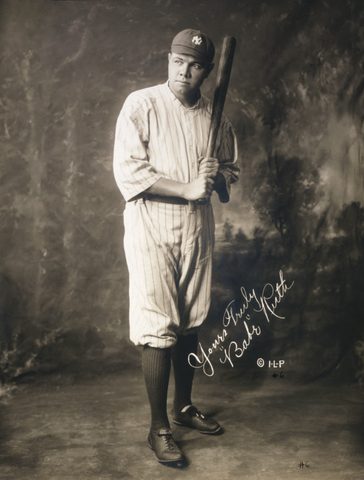 Babe Ruth by Irwin, La Broad & Pudlin — large framed print