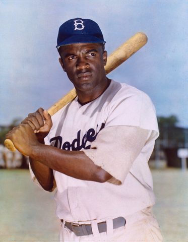 Jackie Robinson by Harry Warnecke — large framed print