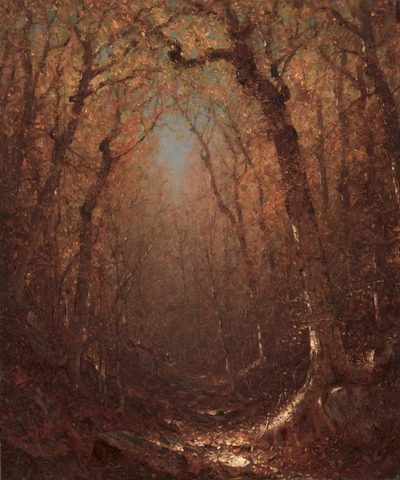 Autumn, a Wood Path by Sanford Robinson Gifford — large framed print
