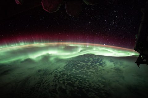 Aurora australis from the ISS by NASA / Expedition 52 — large framed print