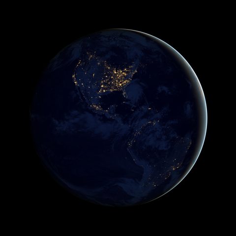 Black Marble by NASA Earth Observatory — large framed print