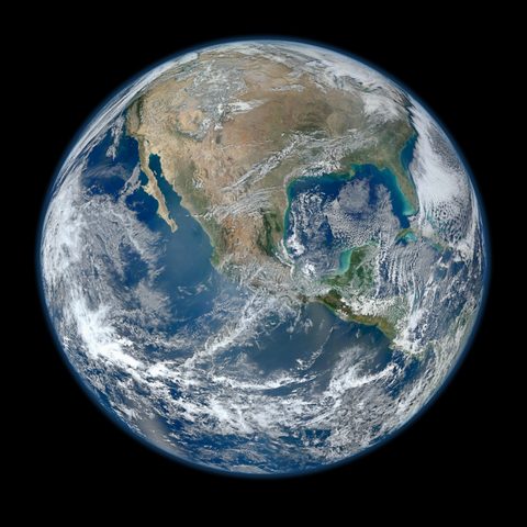 Blue Marble 2012 by NASA / Suomi NPP — large framed print