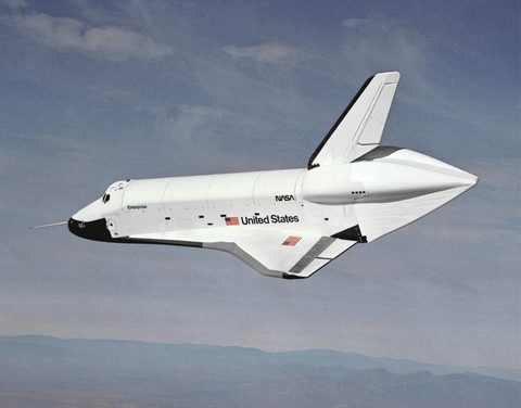 Enterprise free flight by NASA — large framed print