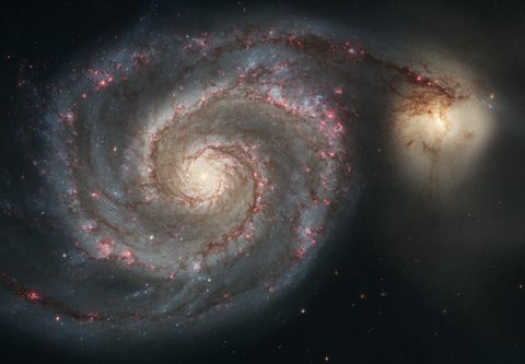 Whirlpool Galaxy by NASA / ESA / Hubble — large framed print