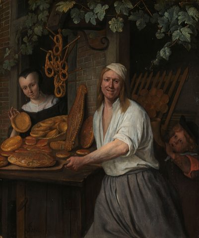 The Baker Arend Oostwaard and His Wife by Jan Steen — large framed print