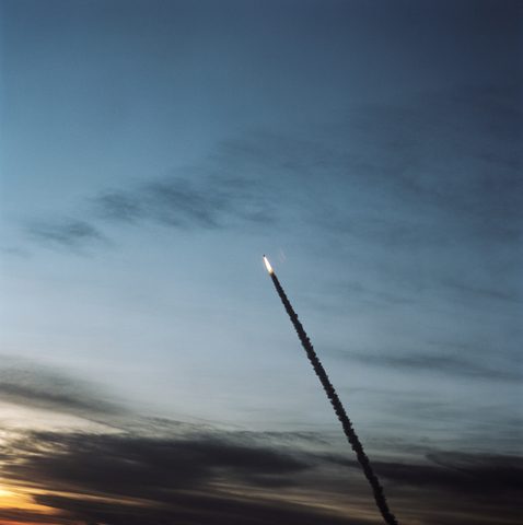 Endeavour climbs toward orbit by NASA — large framed print