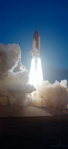 Columbia STS-32 liftoff plume by NASA — large framed print