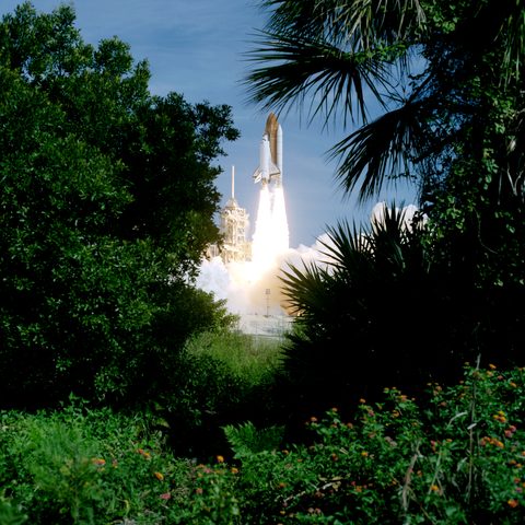 Discovery STS-70 launch by NASA — large framed print