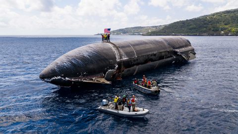 Ship 40 at Christmas Island by SpaceX — large framed print