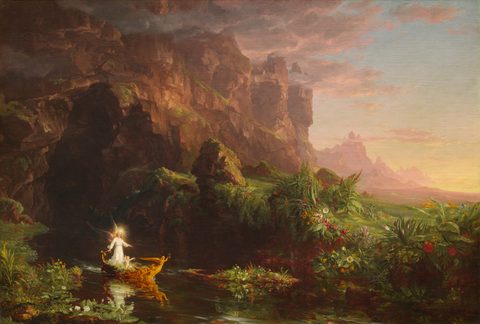 The Voyage of Life: Childhood by Thomas Cole — large framed print