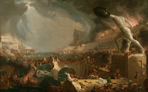 The Course of Empire: Destruction by Thomas Cole — large framed print