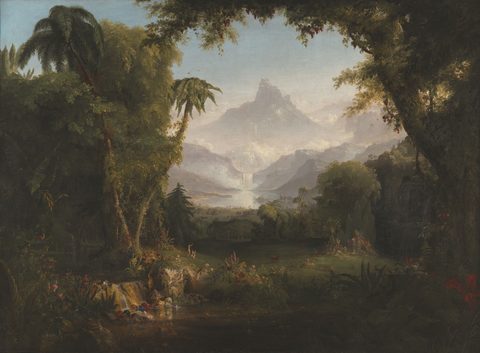 The Garden of Eden by Thomas Cole — large framed print