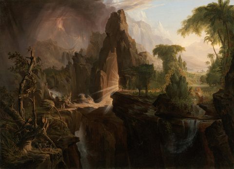 Expulsion from the Garden of Eden by Thomas Cole — large framed print