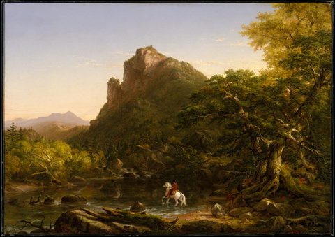 The Mountain Ford by Thomas Cole — large framed print