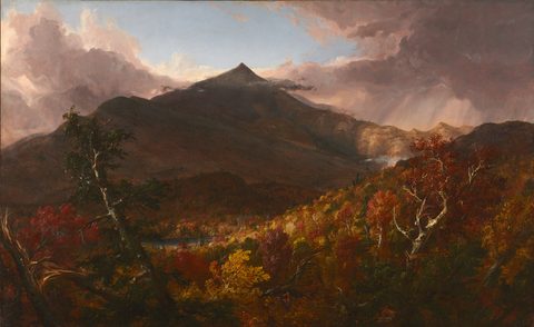 View of Schroon Mountain, Essex County, New York, After a Storm by Thomas Cole — large framed print
