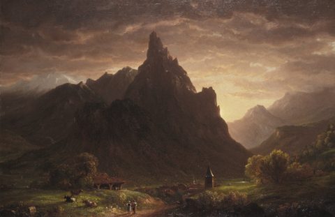 In the Simmental, Switzerland by Thomas Cole — large framed print