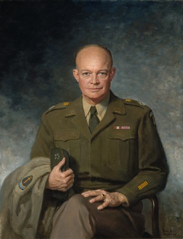 General Dwight D. Eisenhower by Thomas Edgar Stephens, 1947, framed print