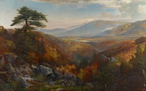 Valley of the Catawissa in Autumn by Thomas Moran — large framed print