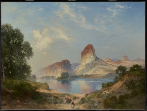 An Indian Paradise (Green River, Wyoming) by Thomas Moran — large framed print