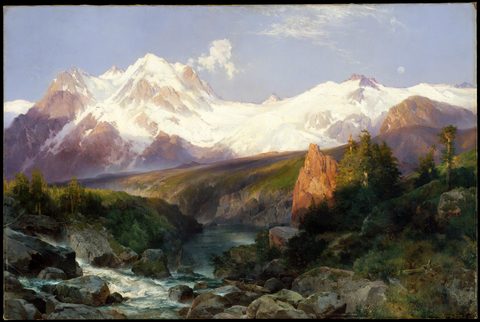 The Teton Range by Thomas Moran — large framed print