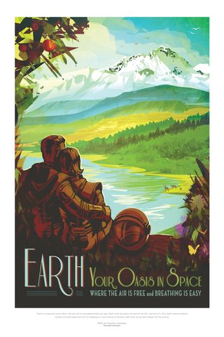 Visions of the Future: Earth by NASA/JPL-Caltech, 2016, framed print