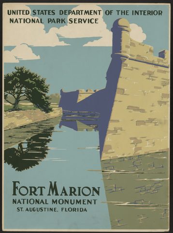 Fort Marion National Monument, St. Augustine, Florida by Works Progress Administration Federal Art Project, 1938, framed print