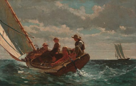 Breezing Up (A Fair Wind) by Winslow Homer — large framed print