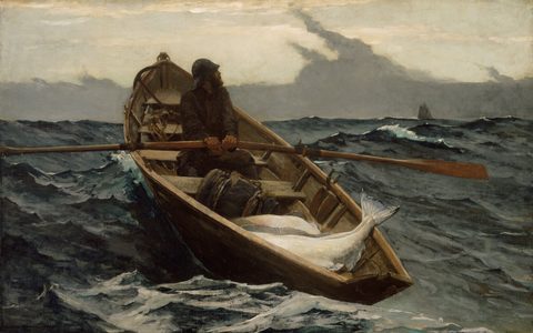 The Fog Warning by Winslow Homer — large framed print