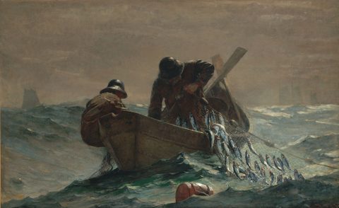 The Herring Net by Winslow Homer — large framed print