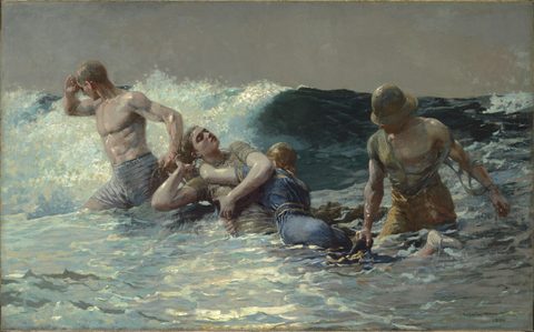 Undertow by Winslow Homer — large framed print