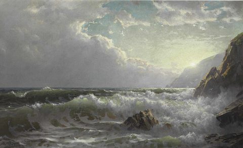 Off the Coast of Cornwall by William Trost Richards — large framed print