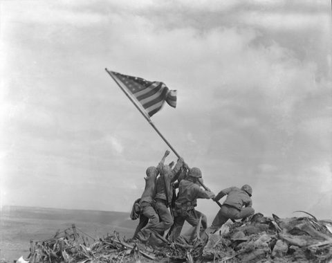 Raising the Flag on Iwo Jima by Joe Rosenthal — large framed print