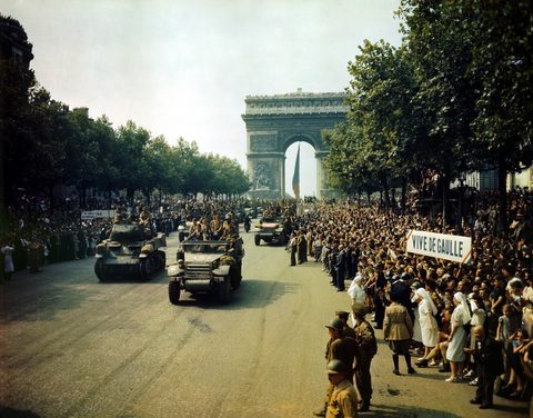 Liberation of Paris by U.S. Army Signal Corps — large framed print