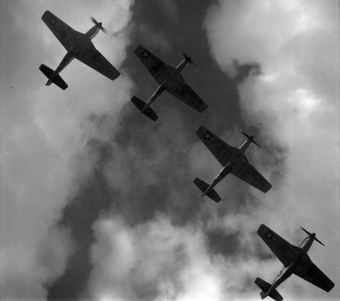 Red Tails over Ramitelli by U.S. Army Air Forces — large framed print