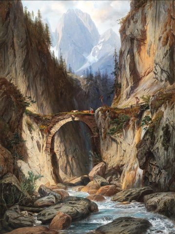 On the Via Mala by Willibald Wex — large framed print