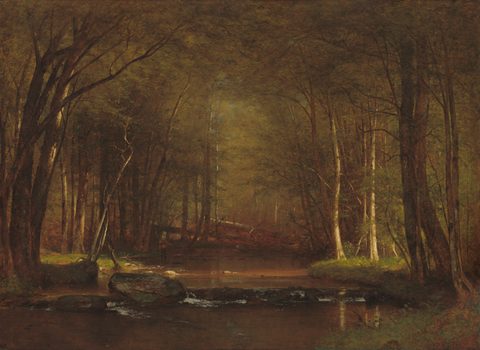 Trout Brook in the Catskills by Worthington Whittredge — large framed print
