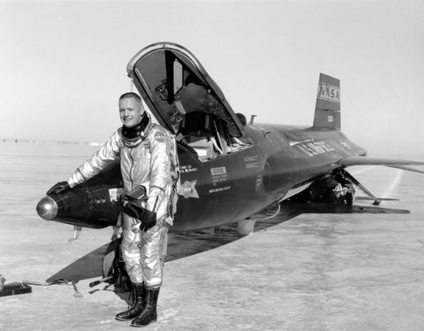 Neil Armstrong with the X-15 by NASA — large framed print