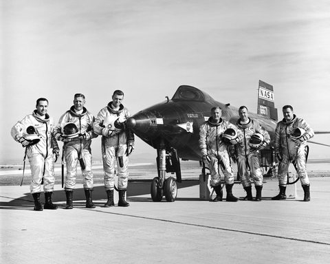 X-15 pilots at the nose by NASA — large framed print